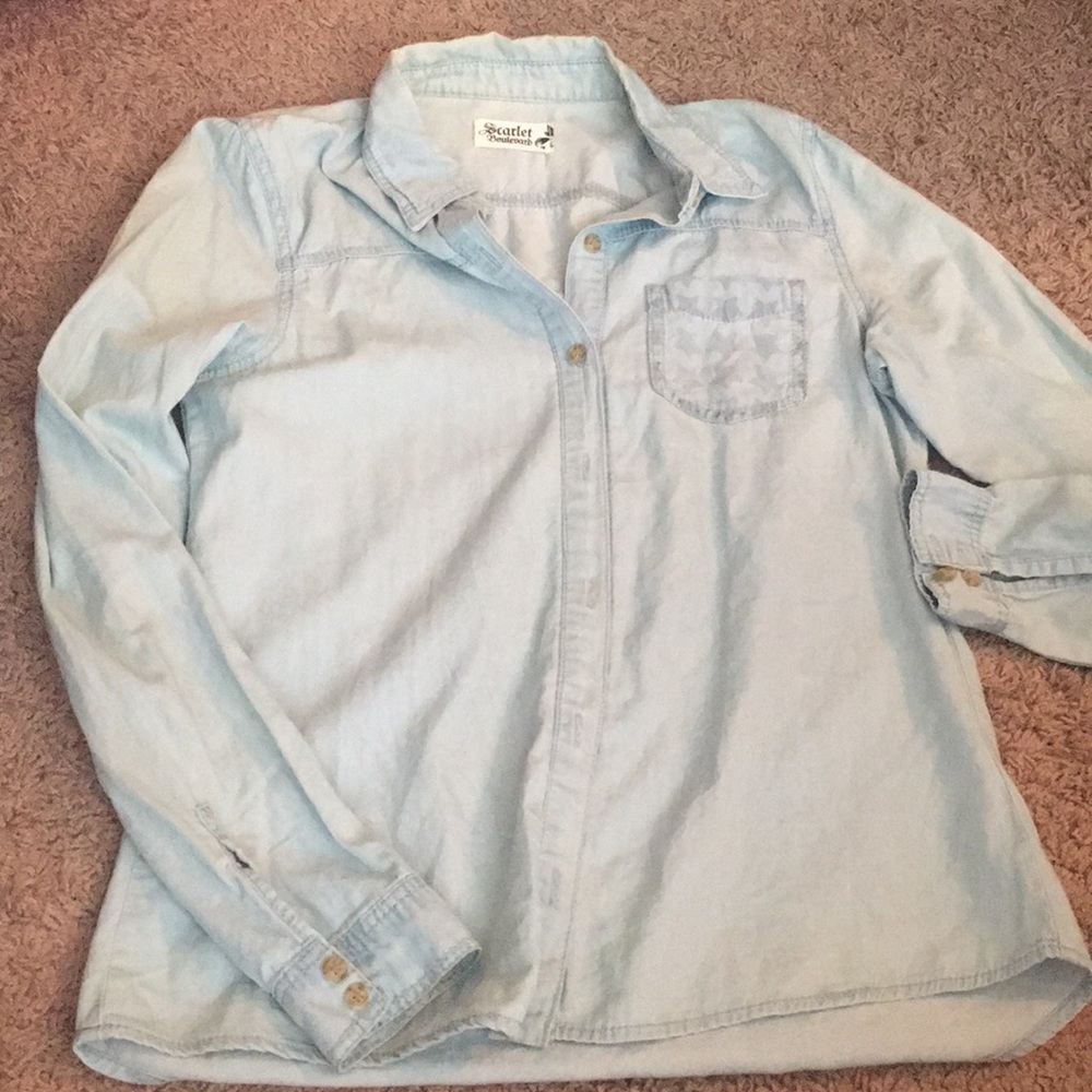 Denim button down shirt